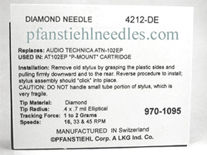 NEEDLE Realistic RX 1500 RT 1500 Radio Shack 212 DE  