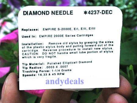 Pfanstiehl 4237 DEC Stylus Needle EMPIRE S 2000E  