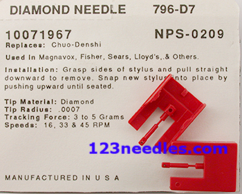 MAGNAVOX 5690300001 TURNTABLE STYLUS NEEDLE  