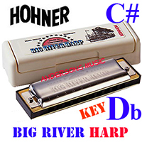Big River Harp Hohner Harmonica Key of Db (free mini)  
