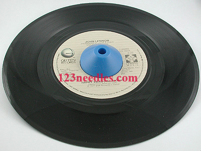 45 RPM RECORD CENTER POST INSERT ADAPTER BLUE  